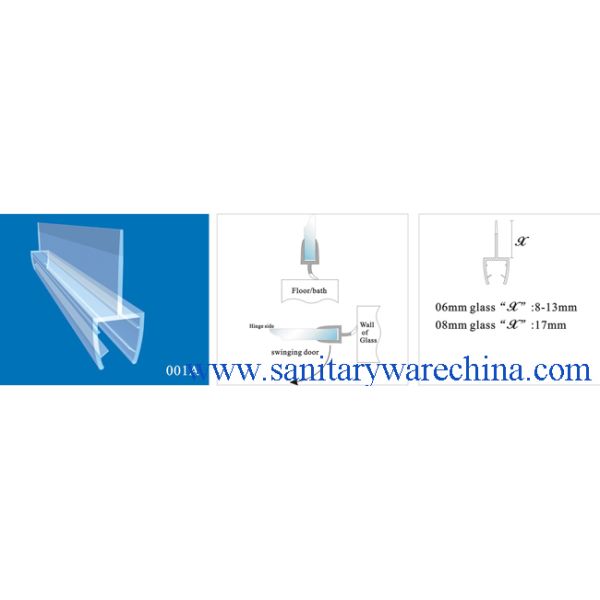 Sealing Strips/waterproof strips/shower door seals/PVC Seal 001A