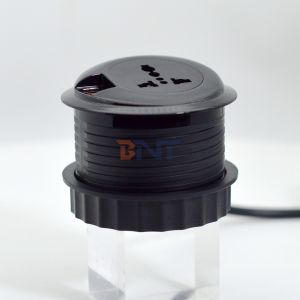 80mm Round Electrical Plugs & Eu Sockets Standard Outlets with USB Charging Type