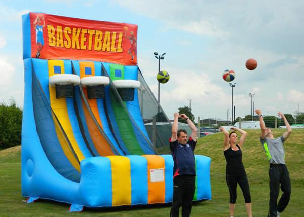 Quality Enviromental Inflatable Basketball Hoop With Basketball Shooter Games wholesale