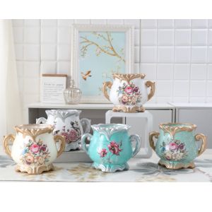 China Model Room OEM Ceramic Decorative Flower Vase 3.5x18.5cm on sale