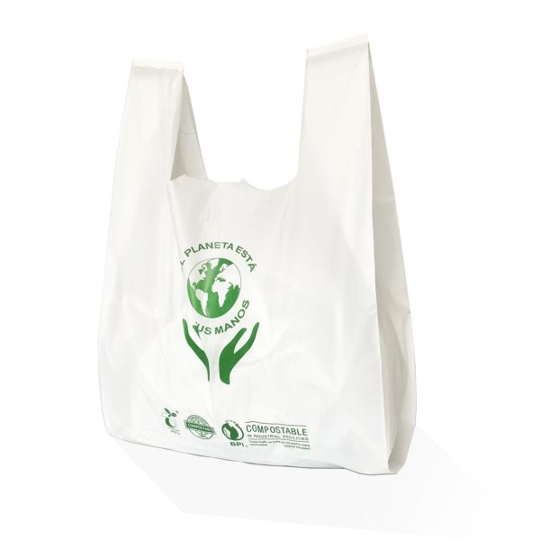 Side Gusset Biodegradable Shopping Bag 50l Compost 15 Micron