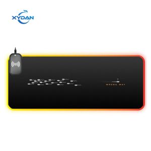 Cheap Custom Logo 900*400*3mm Gaming Qi 15W Fast Wireless Charging Mouse Pad for iPhone 14 for sale