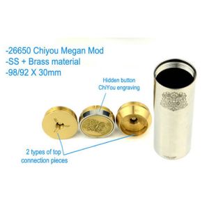 e cig 2014 mech mod fit for 26650 battery ss/brass chi you megan 1:1 chi you