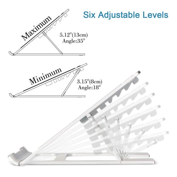 Quality Grey Anodizing Angle Adjustable Notebook Folding Stand For Improved PC Performance wholesale