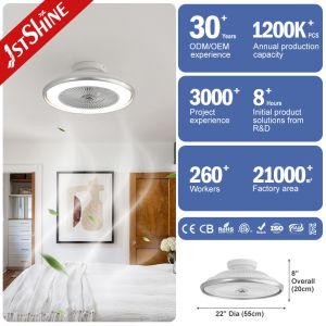 10- 1stshine LED Ceiling Fan with Removable Decorative Ring and Dimmable