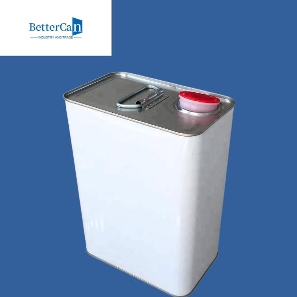 Quality 4L Car Paint Tin Leak Proof Rectangular With 42mm Plastic Pull Up Lids wholesale