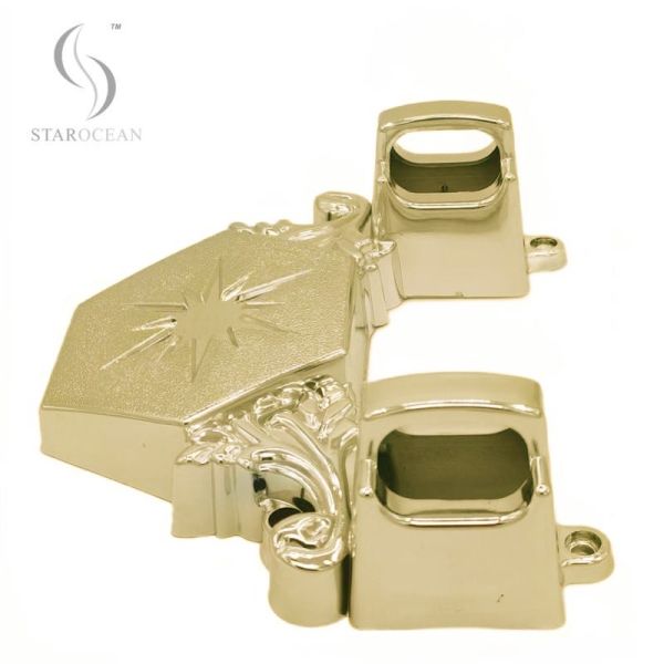 18K Light Gold ABS Plastic Coffin Corner Coffin Ornament Funeral Interment 12# LG