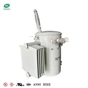 167Kva Single Phase Pole Mounted Distribution Transformer Oil Immersed Dual