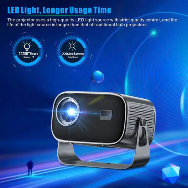 BT 5.0 Bluetooth Mini Portable Projector With Multi Angle Adjustment Keystone
