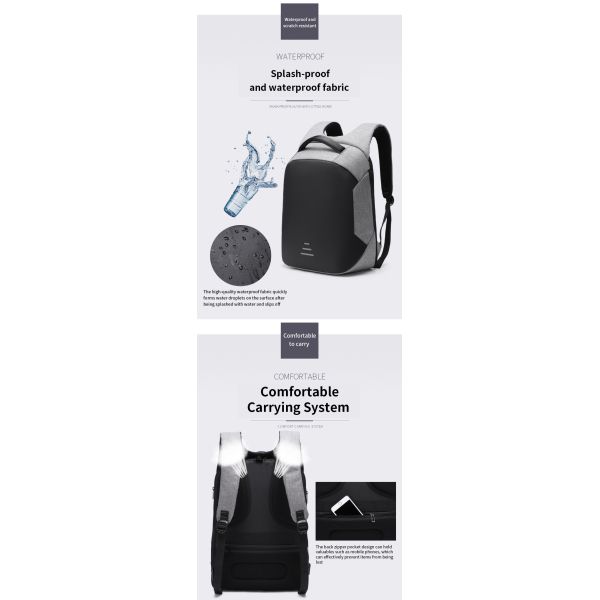 Burgundy Business Laptop Backpack BSCI Water Proof Backpacks With USB