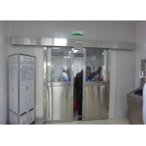 Emergency Stop Button Protection System Air Shower With Automatic Sliding Door