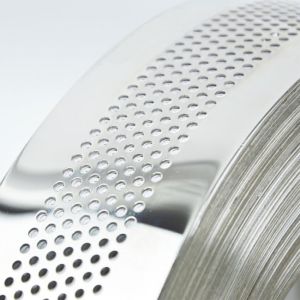 China Punched Mirror Polished Stainless Steel Strip Coil JIS 304 Antirust on sale