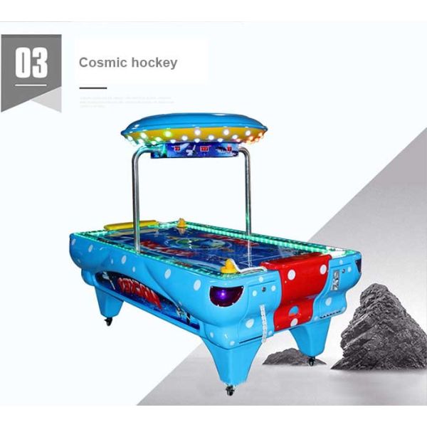 Coin Operated Two Players Dolphin Air Hockey Table For Game Center
