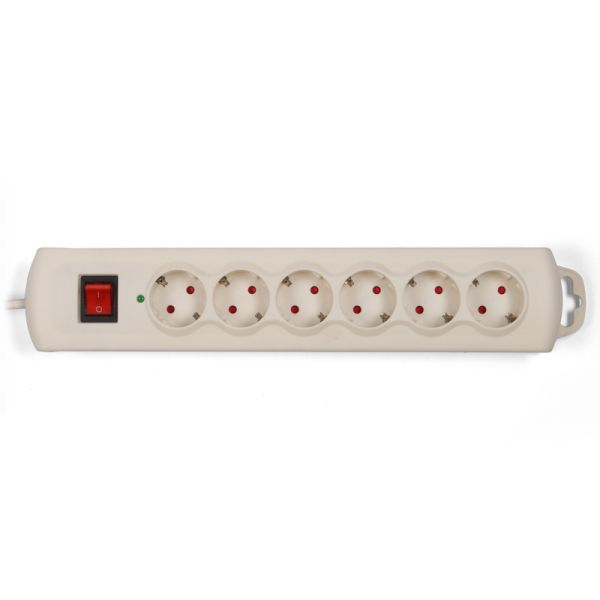 6 outlet Germany Type Extension Socket, With Surge Protector