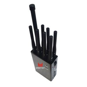 8 Channels Black Aluminum Portable Mobile Phone Signal Jammer Hand Pocket Size