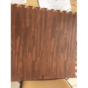 1/2inch Dark Wood Looking Foam Mats / 10mm Kids Interlocking Play Mat