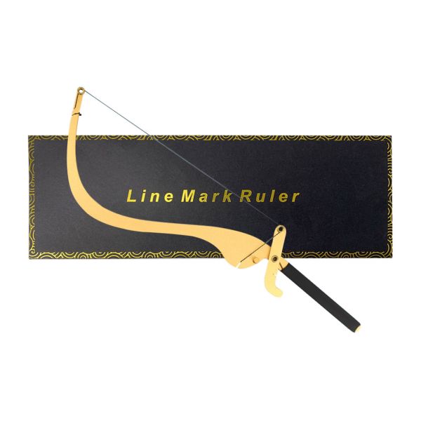 Gold Permanent Makeup Eyebrow Measuring Tools Microblading Stencil Tattoo