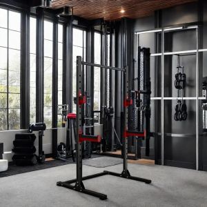 Home Gym Trainer Training Equipment with Weight Bench Barbell Bar Half Squat