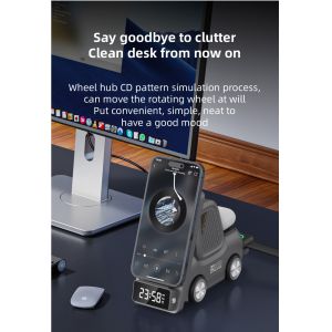 15W Fast Charge Wireless Charging Pad with ABS Inside and LED Light for Phone in