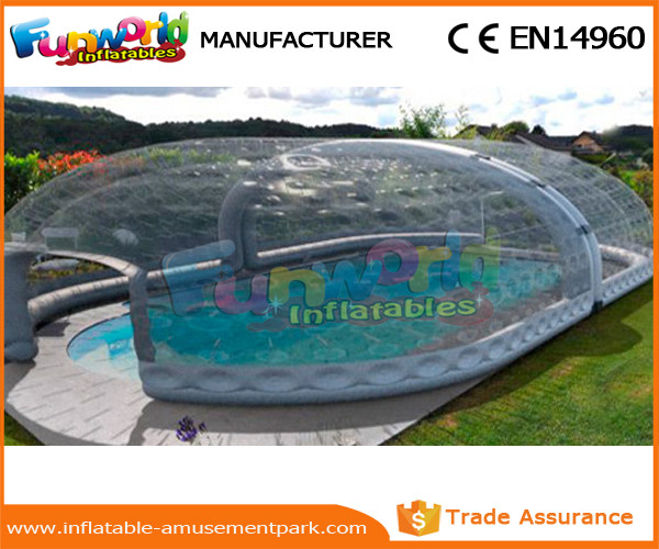Quality 0.6 MM PVC Tarpaulin Clear Inflatable Dome Tent White Outdoor Inflatable Igloo wholesale