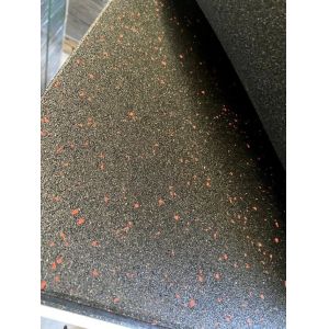 1m*1m Black Recycled Rubber Flooring Tiles with Different Color EPDM Flecks for