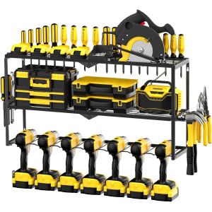 Fabric Type Pegboard Power Tool Organizer Utility Storage Rack with 7 Cordless