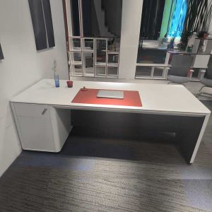Luxury White Mdf CEO Ergonomic Executive Manager Desk With Drawers
