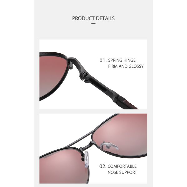 Aviator Metal Frame Sunglasses Custom Service With 60mm Lens