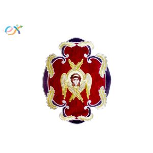 Religion Iron On Embroidered Patches Custom With Gold Thread For Clothes