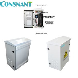 IP55 3KVA Solar Power UPS System with White Cabinet LCD Display