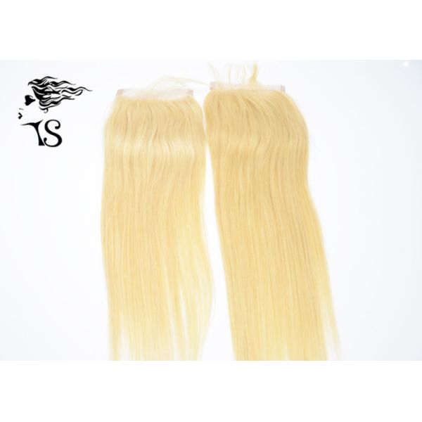 Quality Straight 4x4 613 Lace Frontal Closure Free Part , Swiss Lace Women's Topper Pieces wholesale