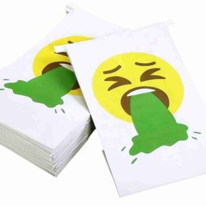 Disposable Mini SOS Kraft Barf Airline Sick Bags Without Handle