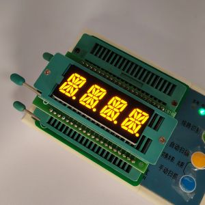 Ultra Bright Yellow 4 Digit 16 Segment Alphanumeric LED Display for Instrument
