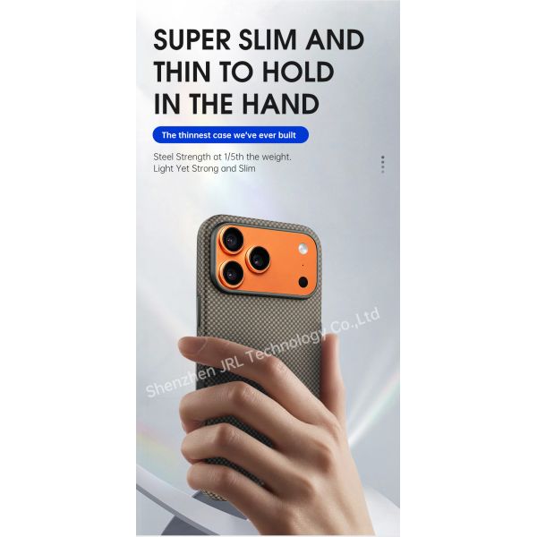 Customized Side Injection TPU Aramid Carbon Fiber Mobile Phone Cover for iPhone 17 Pro