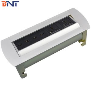 UK Standard Conference Table Outlet , Rotatable Tabletop Interconnect Box