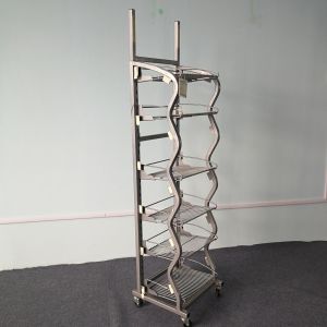 Coffee Shelf Display Rack L*W*H: 700*600*1000 Size 4 Castors DR-PEN-004