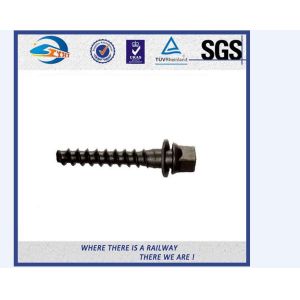 Q235 35# 45# DHS 35 Railroad / Railway Sleeper Screws , Tensile strength ≥800Mpa