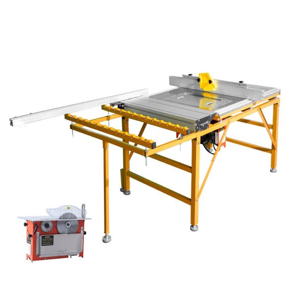 Quality Double Blade Circular Slide Table Saw Woodworking Machinery Wood Panel 220V 2600w wholesale