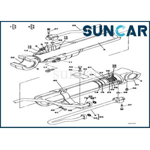 China CASE Equipment Parts LZ00477 Crawler Excavator Hydraulic Boom Cylinder Seal Kit Fits CX330 on sale