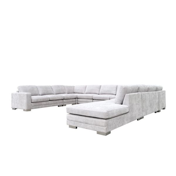 Contemporary Fabric Love Seat Sofa 8 Piece Upholstered Love Seat Two Back
