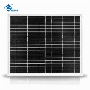 China 20W Mono Silicon Solar Panel for Home Solar Power System ZW-20W-18V-1 transparent glass solar panel on sale