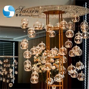 New Design Gorgeous Tables clear acrylic laser cut rectangle pedestal candle