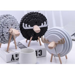 China Sheep Shaped Felt Fabric Crafts Light Grey color passed EN71 test on sale