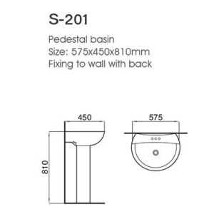 Floor Standing Modern Pedestal Basin For Sophisticated Bathroom