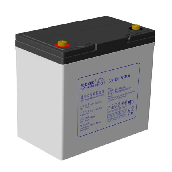 12 Volt 55Ah 20hr VRLA Lead Acid Battery Leoch DJM1255 12 Years Designed