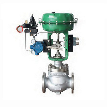 DN20 Diaphragm Actuated Control Valve 1.6Mpa Pneumatic 3 Way Flange Valve with