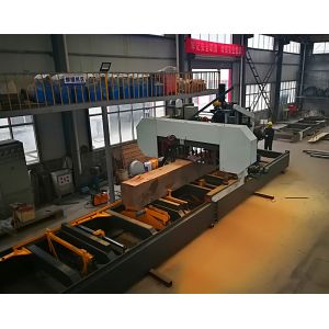 Automatic Lumber Sawmill Hydraulic Horizontal Band Saw Sawmill Production Line