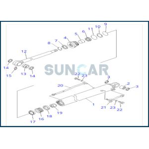 China 707-98-26580 7079826580 Arm/bucket Cylinder Seal Kit for PC60-7 PC60-7E on sale