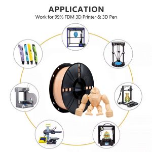 Strong Toughness PLA+ Filament for 3D Printer Beige 3d Printing Filament