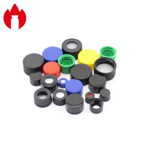 China 13mm 18mm 24mm Plastic Screw Covers , Screw Plastic Cap For Threaded Bottle on sale